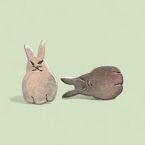 MEXICANA Silver Bunny Earrings
